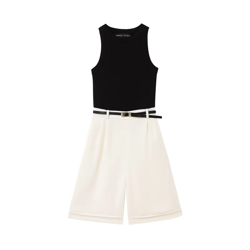 Zara belted short jumpsuit